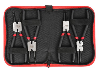 DL104407 DELI σετ ασφαλειοτσίμπιδα DL104407 με θήκη, 175mm, 4τμχ