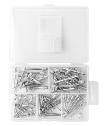 DL236906-1 DELI σετ πριτσίνια DL236906, χάλυβας άνθρακα, 2.4-6.4mm, 75τμχ