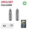 DL251002-1 DELI σετ μύτες κατσαβιδιού DL251002, μαγνητικές, PH2x25mm, 2τμχ