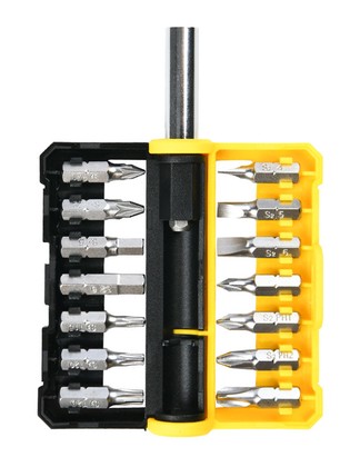 DL251201 DELI σετ μύτες κατσαβιδιού DL251201 με αντάπτορα, μαγνητικές, 15τμχ