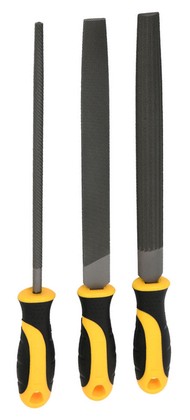 DL353083 DELI σετ λίμες DL75108 με αντιολισθητική λαβή, μετάλλου, 200mm, 3τμχ