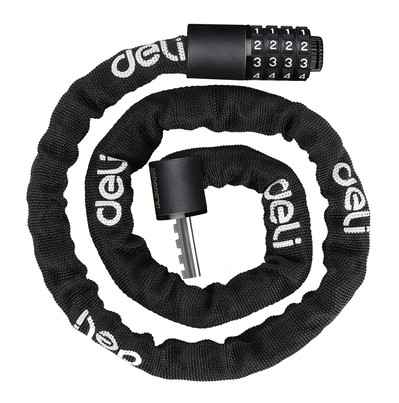 DL508031 DELI κλειδαριά ποδηλάτου συνδυασμού DL508031, Φ4mm, 1m, μαύρη