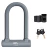 DL508102 DELI κλειδαριά πέταλο ποδηλάτου με κλειδί DL508102, 126x196mm, γκρι