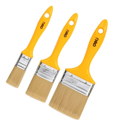 DL509157 DELI σετ πινέλα βαφής DL509157 με συνθετικές τρίχες, πλαστική λαβή, 25/50/75mm, 3τμχ
