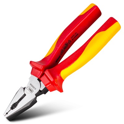 DL512006 DELI πένσα ηλεκτρολόγου DL512006 με αντιολισθητικές λαβές, VDE 1000V, 160mm