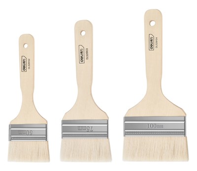 DL528101 DELI σετ πινέλα βαφής DL528101 με φυσικές τρίχες, ξύλινη λαβή, 50/75/100mm, 3τμχ