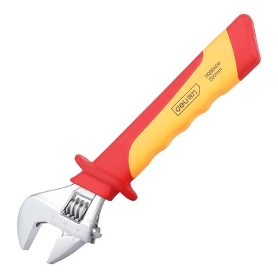 DQ90408 DELI γαλλικό κλειδί ηλεκτρολόγου DQ90408, αντιολισθητική λαβή, ρυθμιζόμενο 0-25mm, VDE 1000V, 200mm