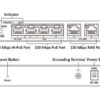 HIKVISION Managed switch DS-3E1106HP-EI, 4x PoE & 2x RJ45 ports, 100Mbps