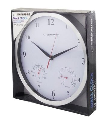 ESPERANZA Ρολόι τοίχου Washington EHC008W, 30cm, λευκό