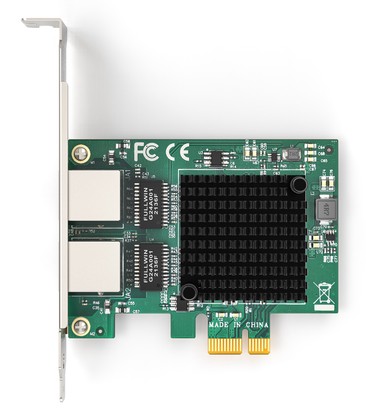 EDUP κάρτα επέκτασης δικτύου PCIe σε 2x RJ45 EP-9613, 1000Mbps
