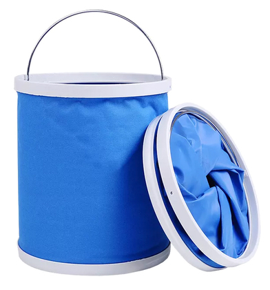 FISH-0051 Πτυσσόμενος κουβάς FISH-0051, υφασμάτινος, 13L, Φ24x30cm, μπλε