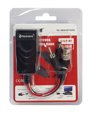 FS-HD4301VPA-1 FOLKSAFE video & power balun transmitter FS-HD4301VPA, 4K, audio, RJ45