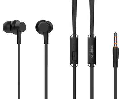 G19-BK CELEBRAT earphones με μικρόφωνο G19, 3.5mm σύνδεση, Φ10mm, 1.2m, μαύρα