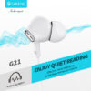 G21-BK-2 CELEBRAT earphones με μικρόφωνο G21, 3.5mm σύνδεση, Φ12mm, 1.2m, μαύρα
