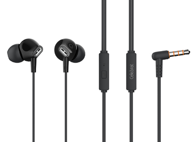 G21-BK CELEBRAT earphones με μικρόφωνο G21, 3.5mm σύνδεση, Φ12mm, 1.2m, μαύρα