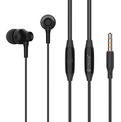 G25-BK CELEBRAT earphones με μικρόφωνο G25, 3.5mm σύνδεση, Φ10mm, 1.2m, μαύρα