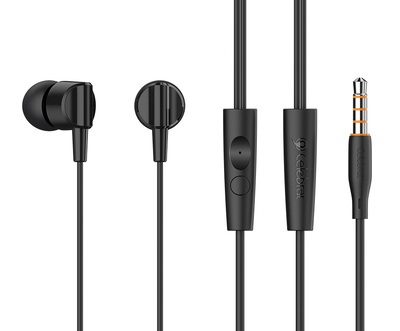 G35-BK CELEBRAT earphones με μικρόφωνο G35, 3.5mm σύνδεση, 10mm, 1.2m, μαύρα