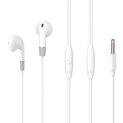 G8-WH CELEBRAT earphones με μικρόφωνο G8, 3.5mm σύνδεση, Φ14.2mm, 1.2m, λευκά
