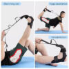 Ελαστικός ιμάντας για ασκήσεις Pilates/Yoga GYM-0022, 110cm, μαύρος