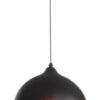 POWERTECH φωτιστικό οροφής HLL-0028, E27, 20x20cm, γυάλινο, μαύρο