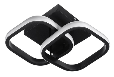 HLL-0079 POWERTECH LED φωτιστικό οροφής HLL-0079, 20W, 4000K, 24x20cm, μαύρο