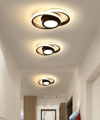 HLL-0085-2 POWERTECH LED φωτιστικό οροφής HLL-0085, 32W, 4000K, 27x21cm, μαύρο