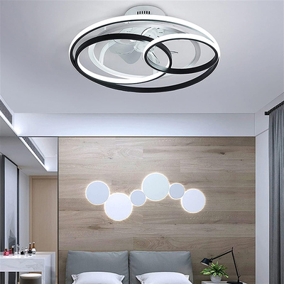 HLL-0108-1 POWERTECH ανεμιστήρας οροφής HLL-0108 με LED φως, 50W, Φ50x21cm, μαύρος