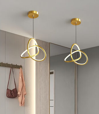 POWERTECH LED φωτιστικό οροφής HLL-0122, 15W, 4000K, Φ22cm x 1m, χρυσό