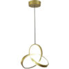POWERTECH LED φωτιστικό οροφής HLL-0122, 15W, 4000K, Φ22cm x 1m, χρυσό