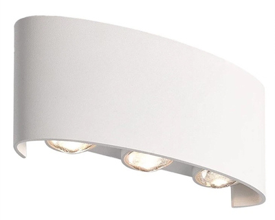 POWERTECH LED φωτιστικό τοίχου HLL-0160, 6W, 4000K, 510lm, IP65, λευκό