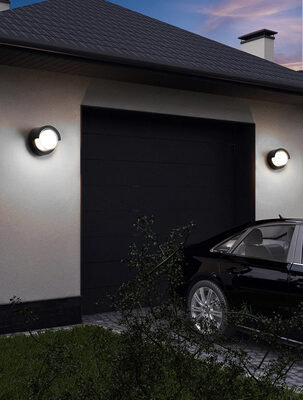 POWERTECH LED φωτιστικό τοίχου HLL-0167, 12W, 4000K, 960lm, IP65, μεταλλικό, μαύρο