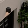 POWERTECH φωτιστικό τοίχου HLL-0187 για GU10 λάμπα, μεταλλικό, IP65, μαύρο