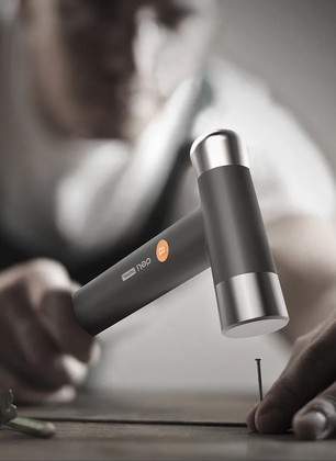 HT7008C-1 DELI σφυρί μπάλας HT7008C με αντιολισθητική λαβή, 250gr, 245mm, γκρι/πορτοκαλί