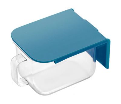 HUH-0052 Δοχείο αποθήκευσης μπαχαρικών HUH-0052, με κουταλάκι, 420ml, μπλε