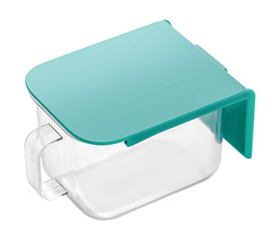 HUH-0053 Δοχείο αποθήκευσης μπαχαρικών HUH-0053, με κουταλάκι, 420ml, γαλάζιο