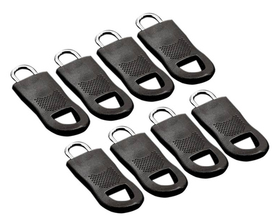 HUH-0138 Ανταλλακτικά γατζάκια για φερμουάρ HUH-0138, 35mm, μαύρο, 8τμχ