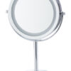 HOME USE επιτραπέζιος καθρέφτης HUH-0185 με LED φως, 1x/5x zoom, ασημί