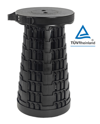 HUH-0230 POWERTECH πτυσσόμενο καρεκλάκι HUH-0230, αντοχή έως 250kg, 25.5x45cm, μαύρο