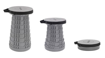 POWERTECH πτυσσόμενο καρεκλάκι HUH-0231, αντοχή έως 250kg, 25.5x45cm, γκρι