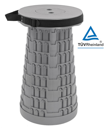 HUH-0231 POWERTECH πτυσσόμενο καρεκλάκι HUH-0231, αντοχή έως 250kg, 25.5x45cm, γκρι