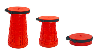 POWERTECH πτυσσόμενο καρεκλάκι HUH-0233, αντοχή έως 250kg, 25.5x45cm, κόκκινο
