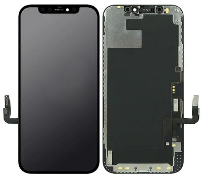 ILCD-023 TW INCELL LCD για iPhone 12/12 Pro, camera-sensor ring, earmesh, μαύρη
