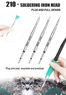KAISI σετ soldering tip C210, τύπου I/IS/K, 3τμχ