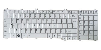 KEY-025-1 Πληκτρολόγιο για Toshiba Satellite Pro C650/C660/L650/L670, US, λευκό