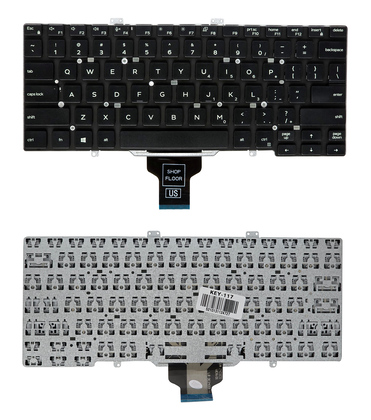 KEY-117 Πληκτρολόγιο για Dell Latitude 5400/5401/5411/5410/7400 KEY-117, US, μαύρο