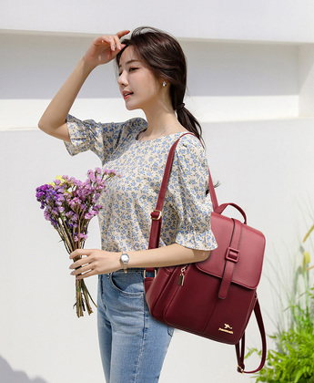 LBAG-0010-5 BALIDAISHU γυναικεία τσάντα πλάτης LBAG-0010, κόκκινη