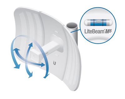 LBE-M5-23-2 UBIQUITI LiteBeam M5 airMAX CPE Access Point LBE-M5-23, 23dBi, 5GHz