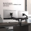 BRATECK βάση γραφείου για 2x οθόνες LDT56-C024, 17-32", έως 9kg