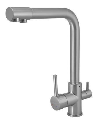 M54510-207-12 BRUNO μπαταρία πάγκου κουζίνας M54510-207, τρίοδη, αναμεικτική, ασημί