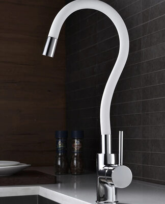 M54804-006C-S626-WH-1 BRUNO μπαταρία πάγκου κουζίνας M54804-006C-S626, εύκαμπτη, αναμεικτική, λευκή